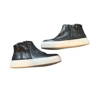 Black snake skin Coconuts by Matisse leather ankle sneakers
